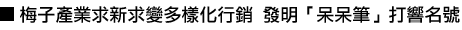 梅子產業求新求變多樣化行銷 發明「呆呆筆」打響名號